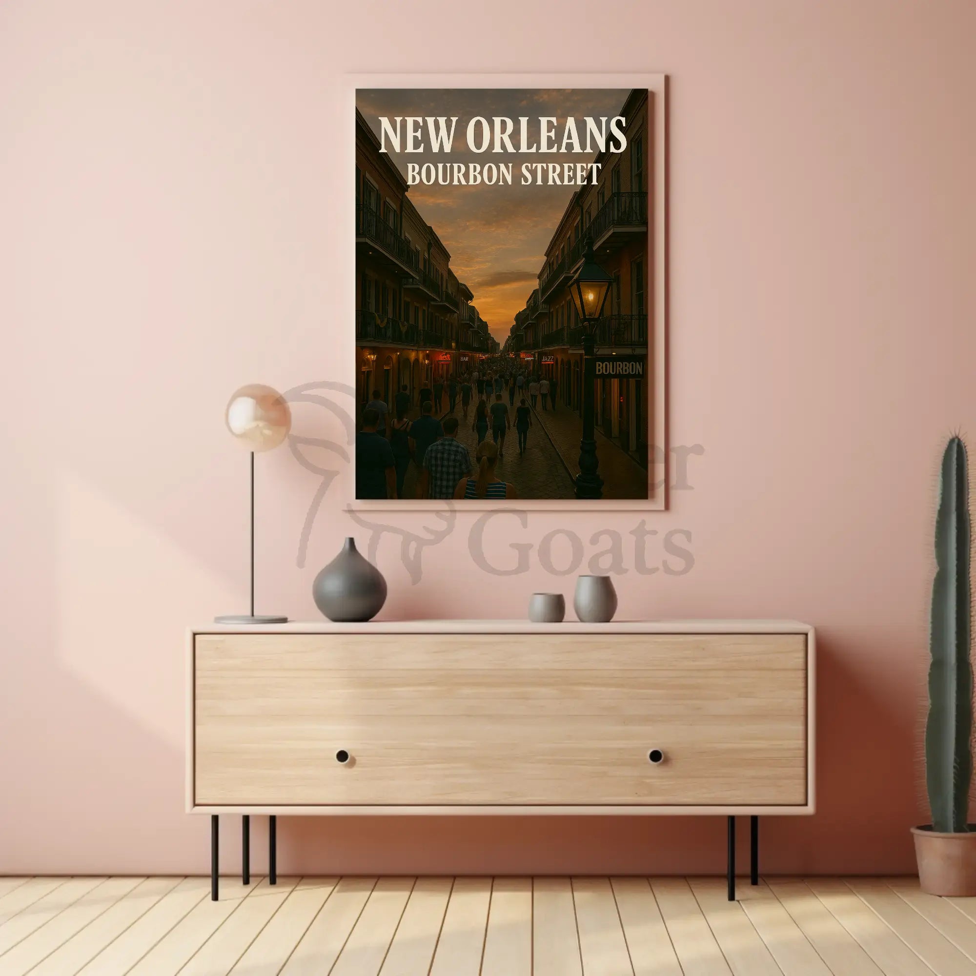New Orleans Nightlife Jazz Scene Travel Poster PosterGoat