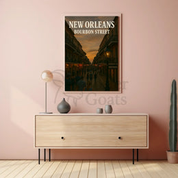 New Orleans Nightlife Jazz Scene Travel Poster PosterGoat