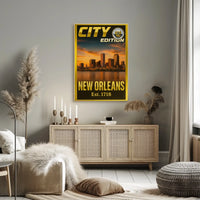 New Orleans Skyline 1718 Edition Cultural Poster PosterGoat