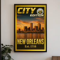 New Orleans Skyline 1718 Edition Cultural Poster PosterGoat