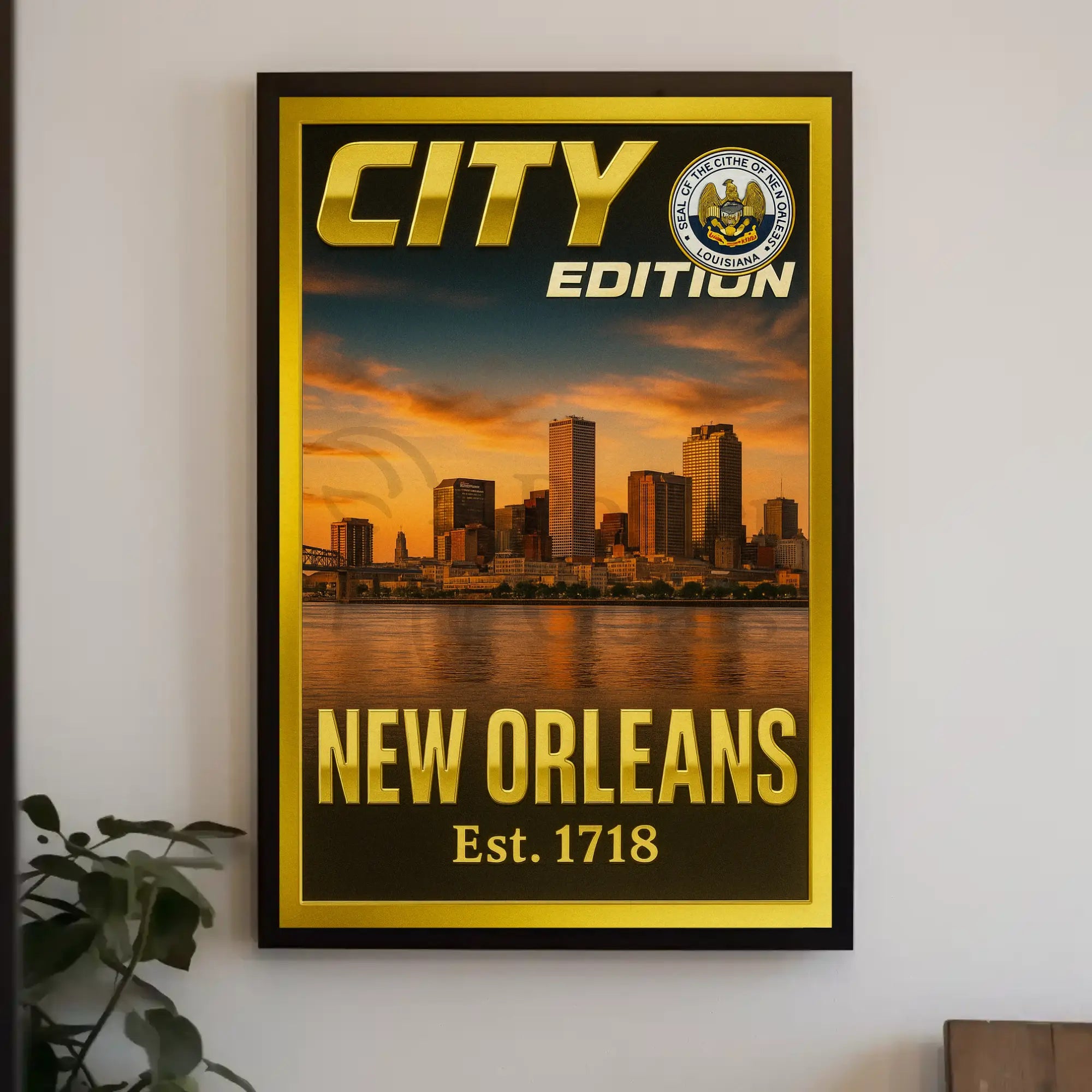 New Orleans Skyline 1718 Edition Cultural Poster PosterGoat