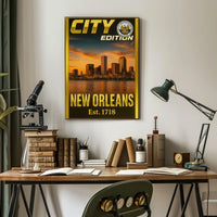 New Orleans Skyline 1718 Edition Cultural Poster PosterGoat