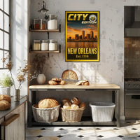 New Orleans Skyline 1718 Edition Cultural Poster PosterGoat