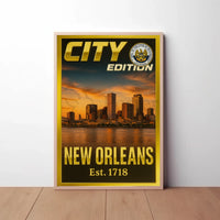 New Orleans Skyline 1718 Edition Cultural Poster PosterGoat