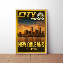 New Orleans Skyline 1718 Edition Cultural Poster PosterGoat