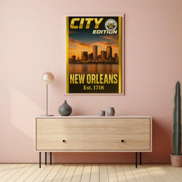New Orleans Skyline 1718 Edition Cultural Poster PosterGoat