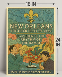 New Orleans The Heartbeat Of Jazz Poster PosterGoat