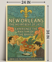 New Orleans The Heartbeat Of Jazz Poster PosterGoat