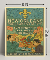 New Orleans The Heartbeat Of Jazz Poster PosterGoat