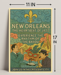New Orleans The Heartbeat Of Jazz Poster PosterGoat