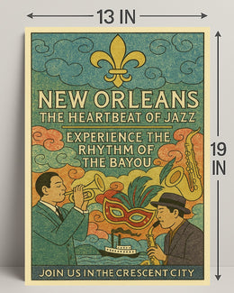 New Orleans The Heartbeat Of Jazz Poster PosterGoat