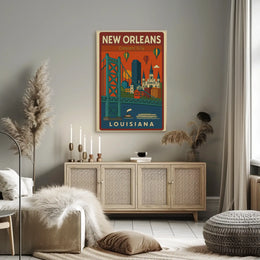 New Orleans Vibrant Cityscape Travel Poster PosterGoat