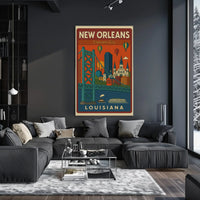 New Orleans Vibrant Cityscape Travel Poster PosterGoat