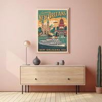 New Orleans Vintage Travel Poster PosterGoat