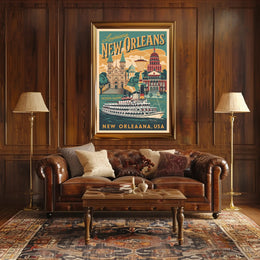 New Orleans Vintage Travel Poster PosterGoat