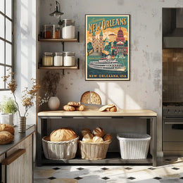 New Orleans Vintage Travel Poster PosterGoat