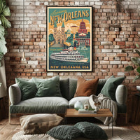 New Orleans Vintage Travel Poster PosterGoat