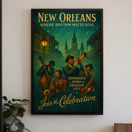 New Orleans Where Rhythm Meets Soul Poster PosterGoat