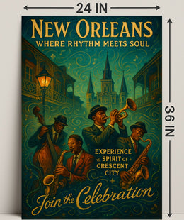 New Orleans Where Rhythm Meets Soul Poster PosterGoat