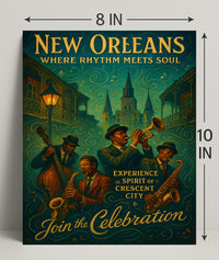 New Orleans Where Rhythm Meets Soul Poster PosterGoat