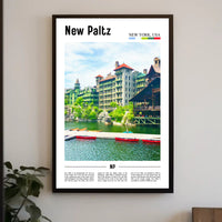 New Paltz Scenic View Print Travel Poster PosterGoat