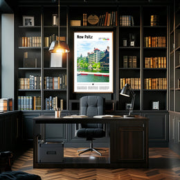 New Paltz Scenic View Print Travel Poster PosterGoat