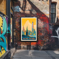 New York Adventure Vintage Travel Poster PosterGoat