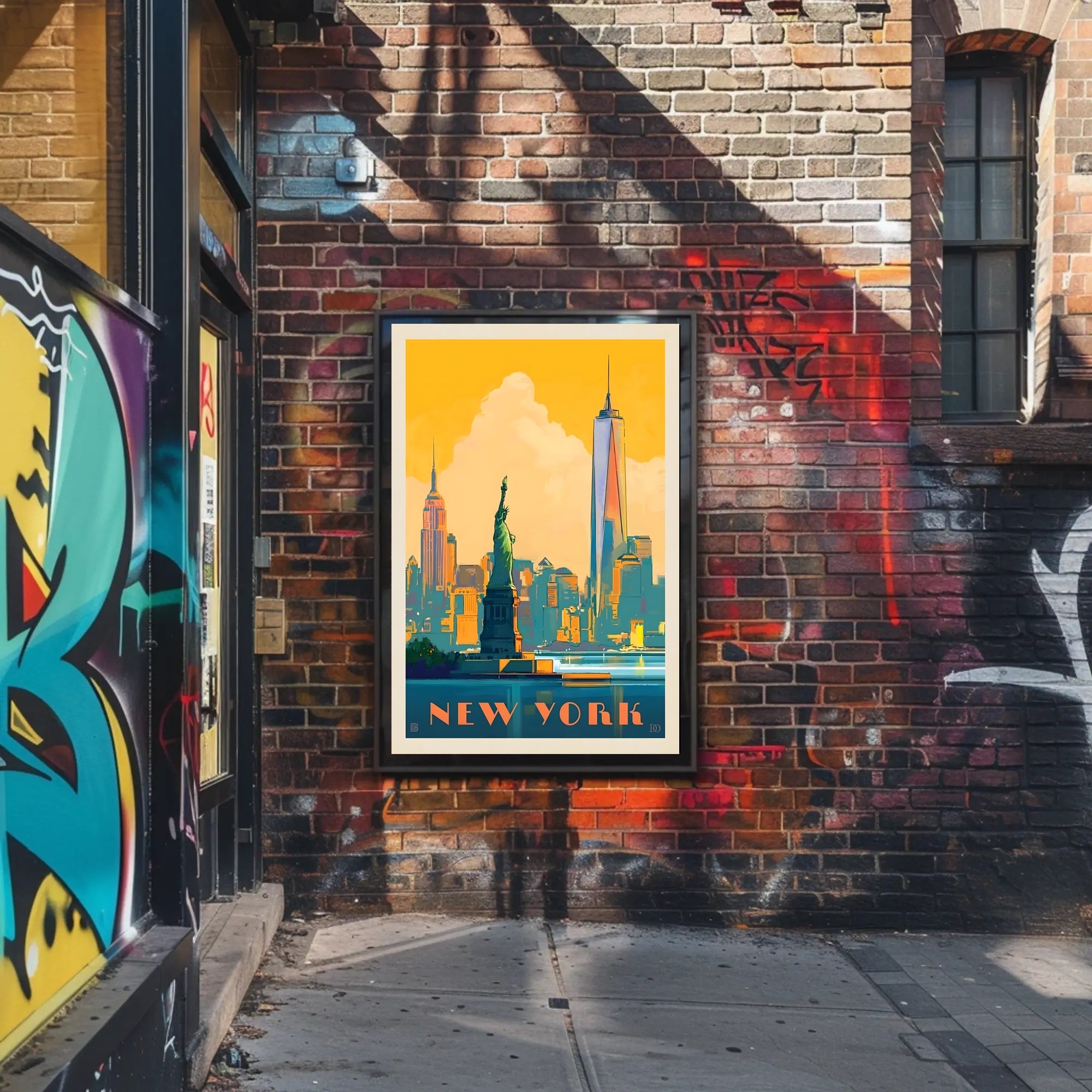 New York Adventure Vintage Travel Poster PosterGoat