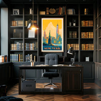 New York Adventure Vintage Travel Poster PosterGoat