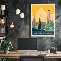 New York Adventure Vintage Travel Poster PosterGoat