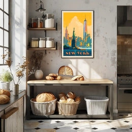 New York Adventure Vintage Travel Poster PosterGoat