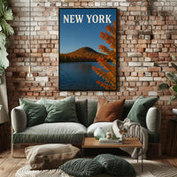New York Autumn Landscape Travel Poster PosterGoat