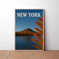 New York Autumn Landscape Travel Poster PosterGoat