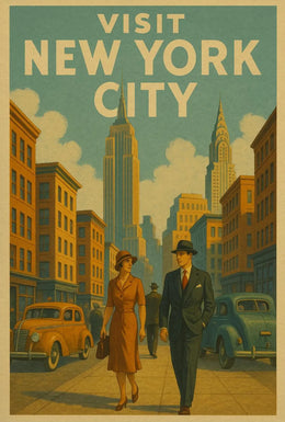 New York City Art Deco Travel Poster PosterGoat