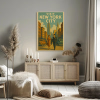 New York City Art Deco Travel Poster PosterGoat