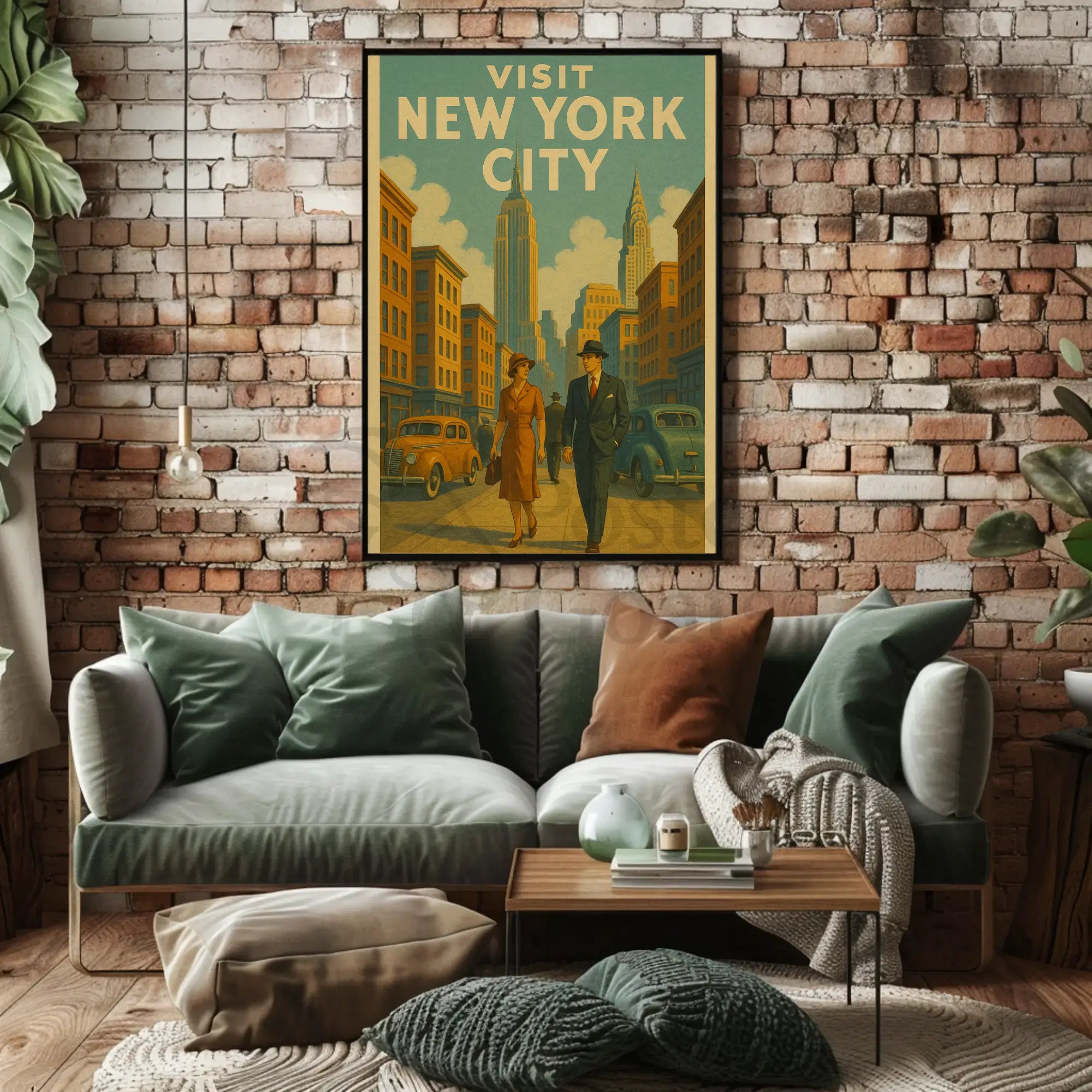 New York City Art Deco Travel Poster PosterGoat