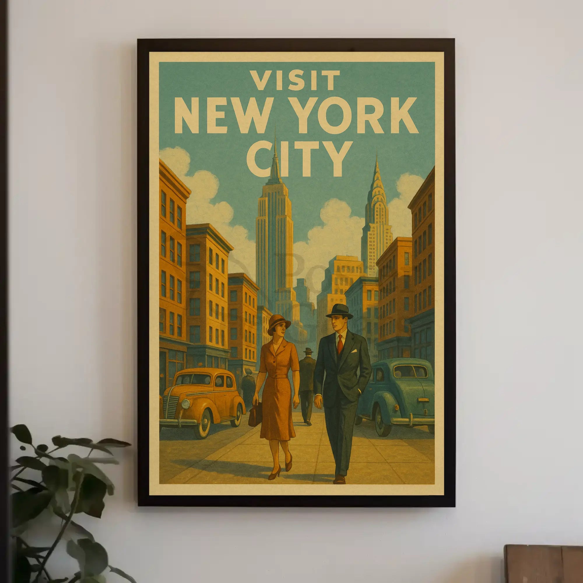 New York City Art Deco Travel Poster PosterGoat