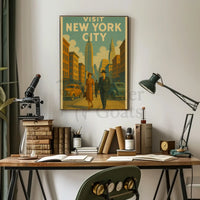 New York City Art Deco Travel Poster PosterGoat