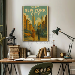 New York City Art Deco Travel Poster PosterGoat