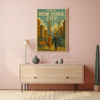 New York City Art Deco Travel Poster PosterGoat