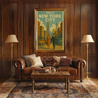 New York City Art Deco Travel Poster PosterGoat