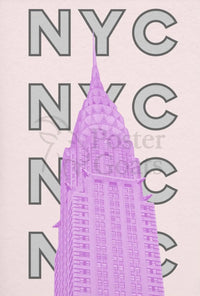 New York City Chrysler Building Iconic Travel Poster PosterGoat