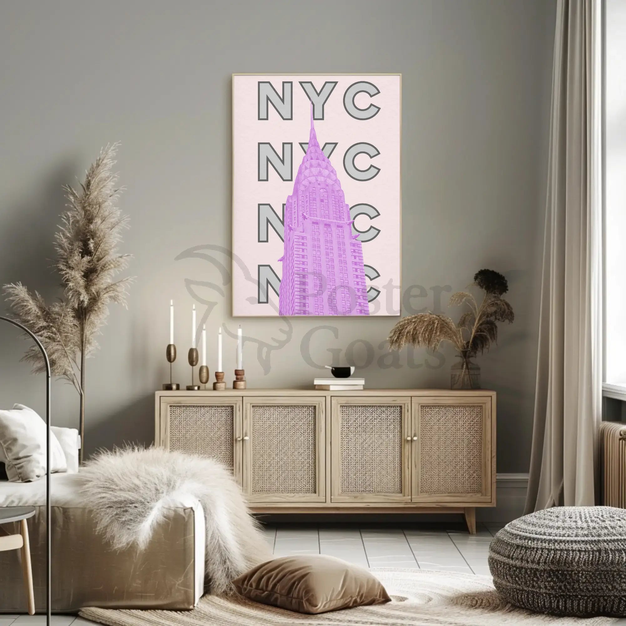 New York City Chrysler Building Iconic Travel Poster PosterGoat