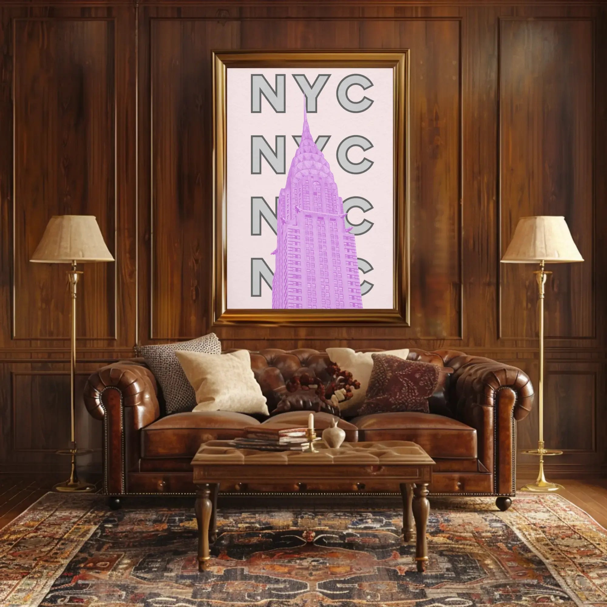 New York City Chrysler Building Iconic Travel Poster PosterGoat
