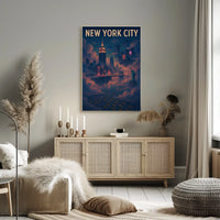 New York City Dreamscape Travel Poster PosterGoat