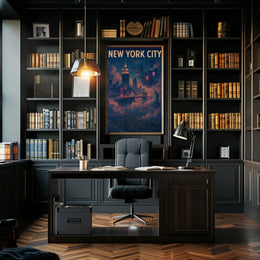New York City Dreamscape Travel Poster PosterGoat