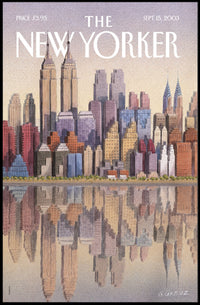 New York City Evening Skyline Travel Poster PosterGoat