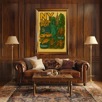 New York City Icons Retro Cultural Heritage Poster PosterGoat