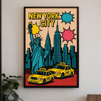 New York City Pop Art Urban or Cityscape Poster PosterGoat