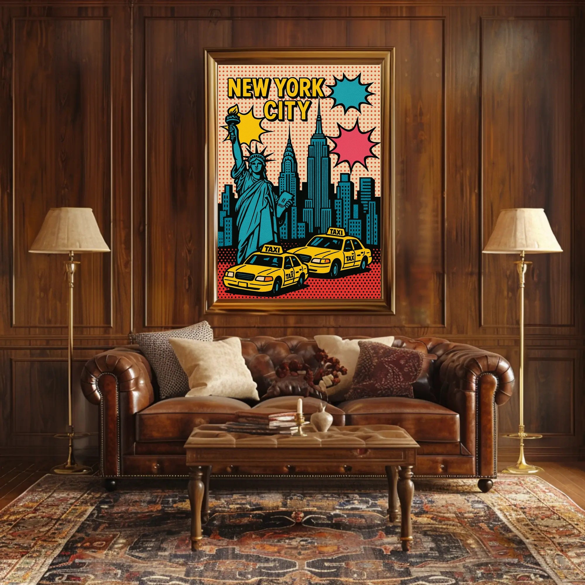 New York City Pop Art Urban or Cityscape Poster PosterGoat